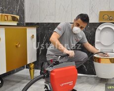 Kanalizasiya tutulmuş boruların açılması