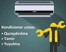 Kondisioner təmir qurma peşəkar ucuz
