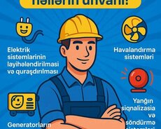 Elektrik, havalandırma, yanğn sistemləri